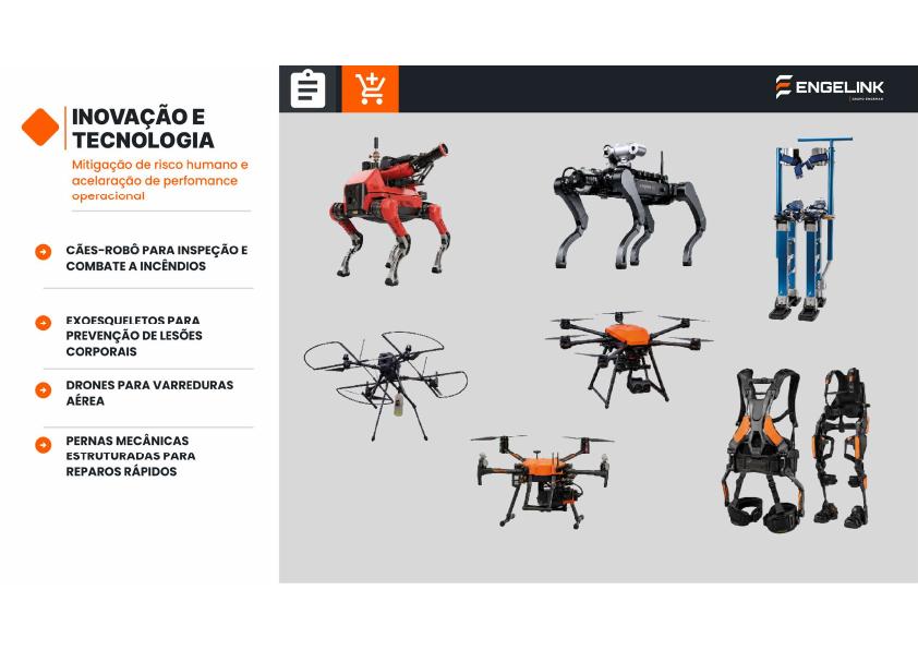 Robótica, drones, exoesqueletos e tecnologia aplicada ENGELINK